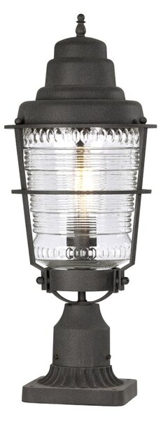 Quintiesse QN-CHANCE-HARBOR3 Chance Harbor Classic Pedestal Lantern In Weathered Zinc IP44