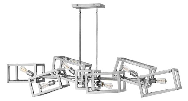 Quintiesse QN-ENSEMBLE6-PN Ensemble 6 Light Linear Cluster Pendant In Polished Nickel