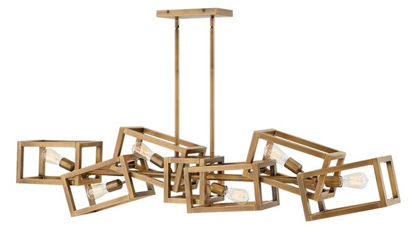 Quintiesse QN-ENSEMBLE6-BB Ensemble 6 Light Linear Cluster Pendant In Brushed Bronze