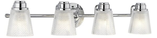 Quintiesse QN-HUDSON4-BATH Hudson 4 Light Bathroom Wall Light In Polished Chrome Finish