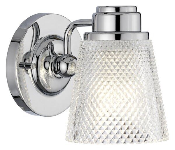 Quintiesse QN-HUDSON1-BATH Hudson 1 Light Bathroom Wall Light In Polished Chrome Finish