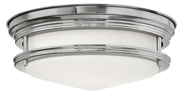 Quintiesse QN-HADRIAN-FS-CM-OPAL Hadrian 2 Light Flush Ceiling Light In Chrome With Opal Glass IP44