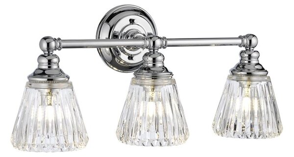Quintiesse QN-KEYNES3-BATH Keynes 3 Light Bathroom Wall Light In Polished Chrome IP44
