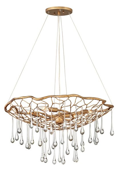 Quintiesse QN-LAGUNA-4P Laguna 4 Light Ceiling Pendant Light In Gold Finish