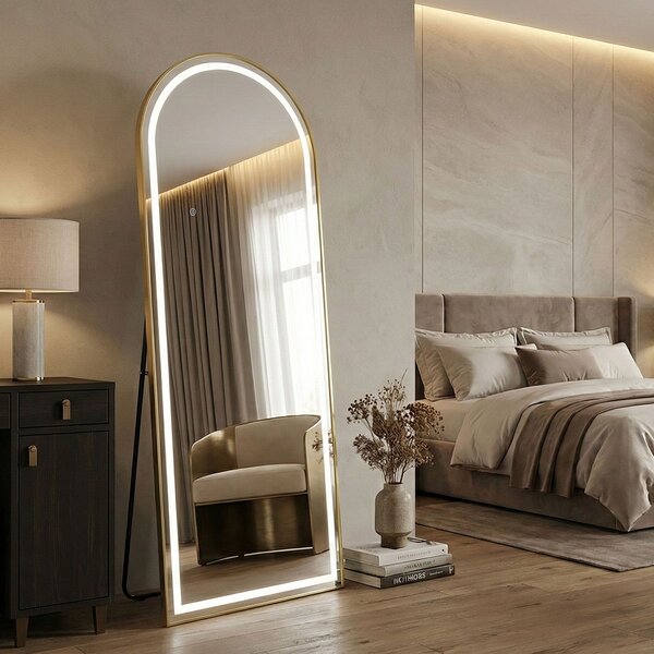 Mirror LED Orbit 60x170cm Brush Gold
