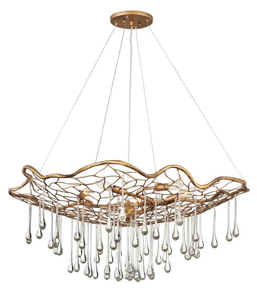 Quintiesse QN-LAGUNA-6P Laguna 6 Light Ceiling Pendant Light In Gold Finish