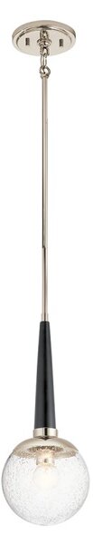 Quintiesse QN-MARILYN-MP Marilyn Single Ceiling Pendant Light In Polished Nickel And Matte Black Finish