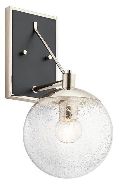 Quintiesse QN-MARILYN1 Marilyn Single Wall Light In Polished Nickel And Matte Black Finish