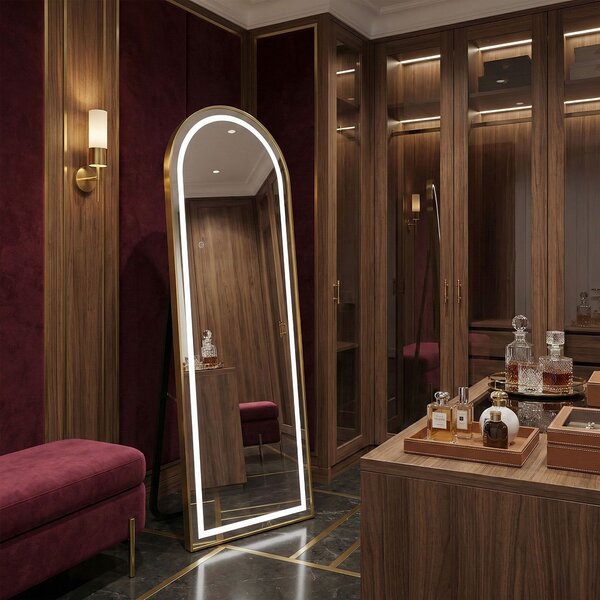 Mirror LED Orbit 60x170cm Brush Gold