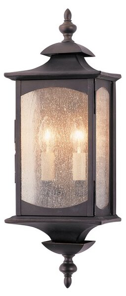 Quintiesse QN-MARKET-SQUARE-M Market Square Outdoor 2 Light Wall Light In Oil Rubbed Bronze Finish IP44