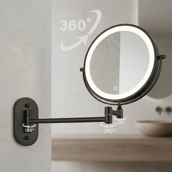 Mirror LED Glow Black