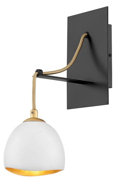 Quintiesse QN-NULA1 Nula Single Wall Light In Chalk White With Gold Accents