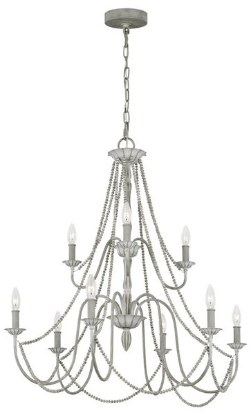 Elstead FE-MARYVILLE9 Maryville 9 Light Ceiling Chandelier In Washed Grey Finish