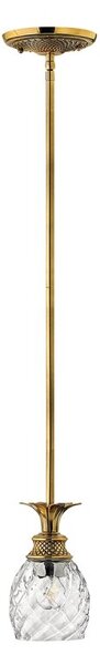 Elstead HK-PLANTATION-MP-BB Plantation Single Ceiling Pendant In Burnished Brass Finish