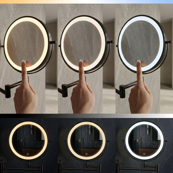 Mirror LED Glow Black