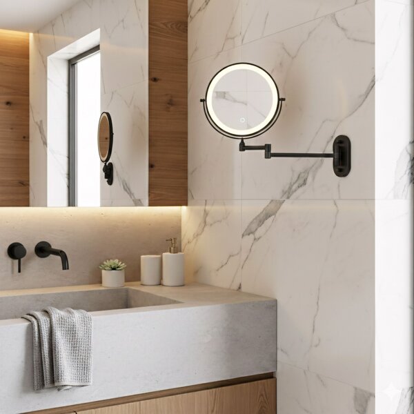 Mirror LED Glow Black