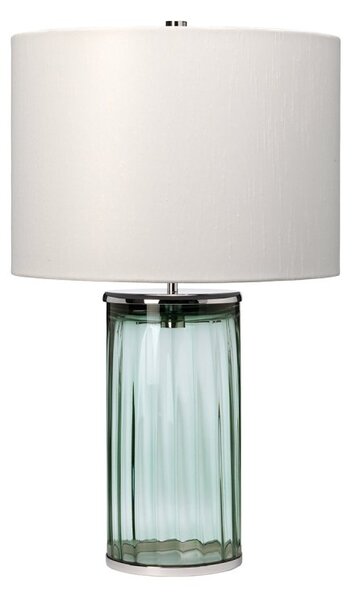 Quintiesse QN-RENO-GREEN-PN Reno Table Lamp In Green Tint With Polished Nickel Finish