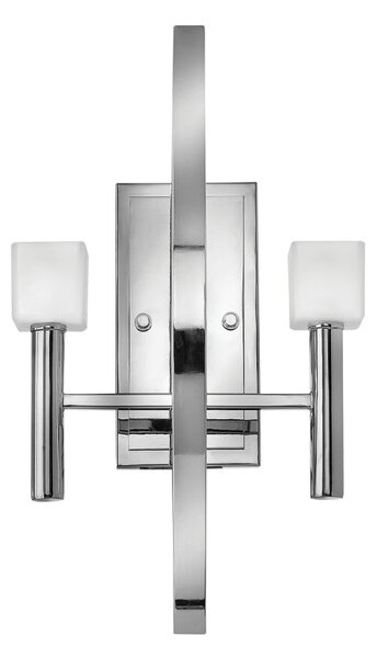 Quintiesse QN-MONDO2 Mondo 2 Light Wall Light In Polished Chrome Finish With Frosted Glass