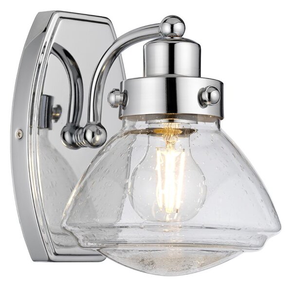 Quintiesse QN-SCHOLAR1 Scholar 1 Light Bathroom Wall Light In Polished Chrome Finish IP44
