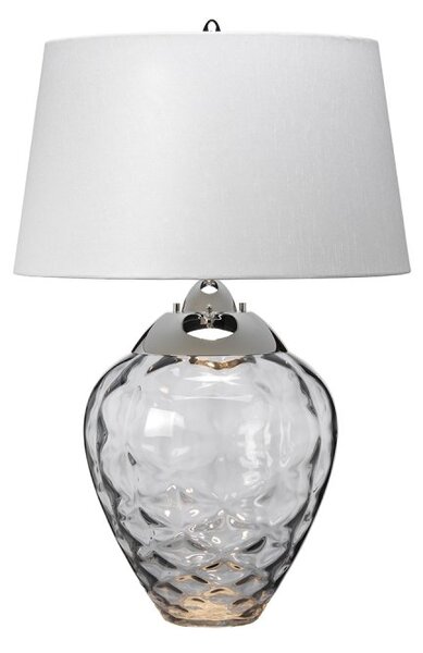 Quintiesse QN-SAMARA-TL-SMK Samara Medium Table Lamp In Smoke Tint And Polished Nickel Finish