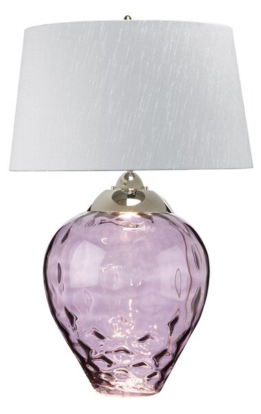 Quintiesse QN-SAMARA-TL-LRG-PLM Samara Large Table Lamp In Plum Tint With Polished Nickel Finish