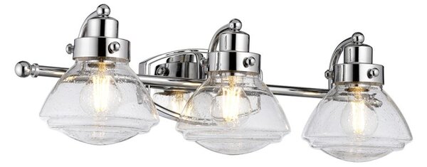 Quintiesse QN-SCHOLAR3 Scholar 3 Light Bathroom Wall Light In Polished Chrome Finish IP44