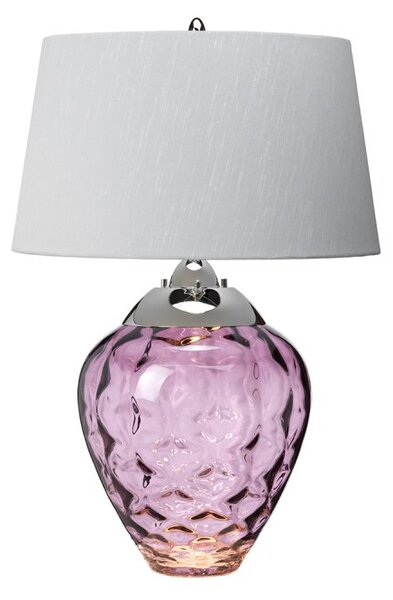 Quintiesse QN-SAMARA-TL-PLM Samara Table Lamp In Plum Tint And Polished Nickel Finish