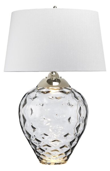 Quintiesse QN-SAMARA-TL-LRG-SMK Samara Large Table Lamp In Smoke Tint And Polished Nickel Finish