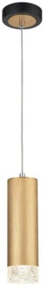 Franklite PCH230 Cordelia 1 Light Ceiling Pendant Light In Satin Brushed Gold And Matt Black Finish