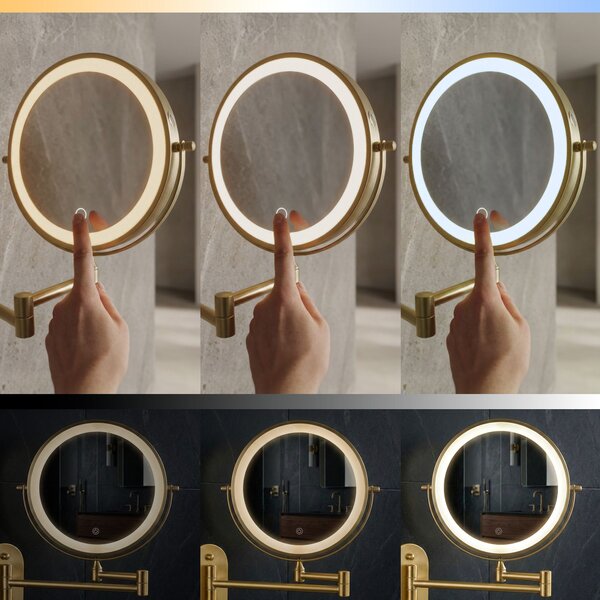 Mirror LED Glow Old Gold