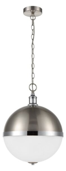Harriet 3 Light Ceiling Pendant Light In Satin Nickel And Chrome Finish PH219