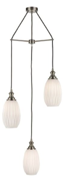 Marcella 3 Light Cluster Ceiling Light In Matt White Finish 47 cm F2421-3/348