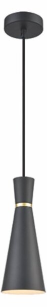 Franklite Happy PCH235 1 Light Ceiling Pendant Light In Satin Black Finish