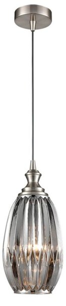Marcella 1 Light Ceiling Pendant Light In Smoked Glass Finish 15cm PH231/350