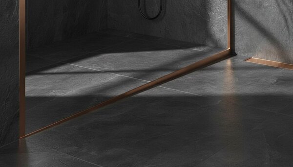 Shower tray skirting panel 100cm Brush Copper
