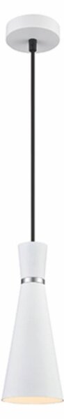 Franklite PCH234 Happy 1 Light Ceiling Pendant Light In Satin White Finish