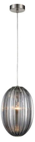 Franklite PCH225 Almond 1 Light Small Ceiling Pendant Light In Smoked Finish