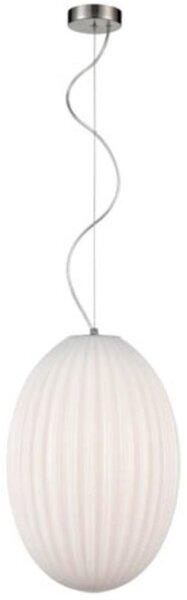 Franklite PCH228 Almond 1 Light Large Ceiling Pendant Light In Matt Opal Finish