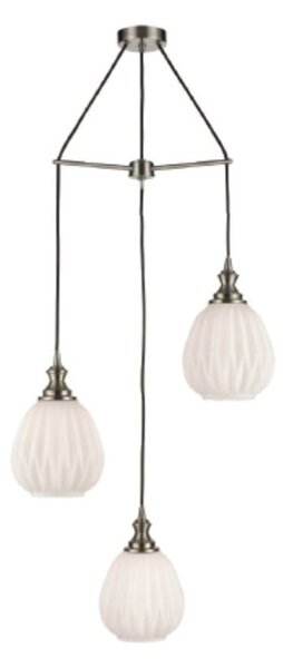 Marcella 3 Light Cluster Ceiling Light In Matt White Finish 51 cm F2421-3/349