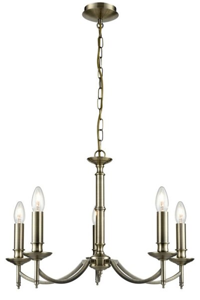 Franklite Petrushka 5 Light Ceiling Chandelier In Bronze Finish FL2091/5