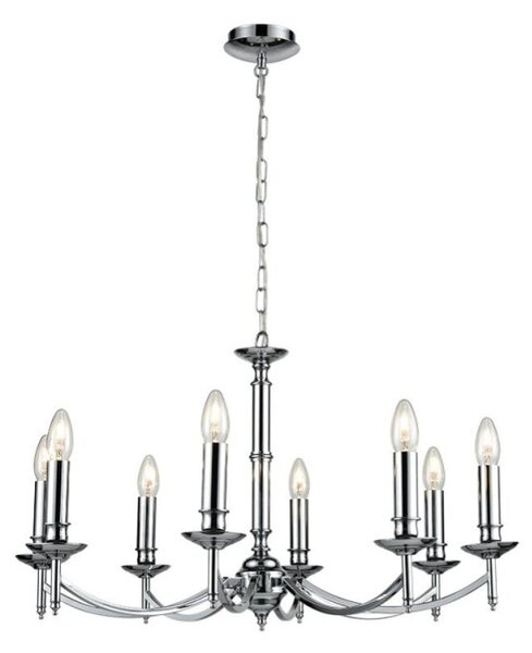 Franklite Petrushka 8 Light Ceiling Chandelier In Chrome Finish FL2090/8