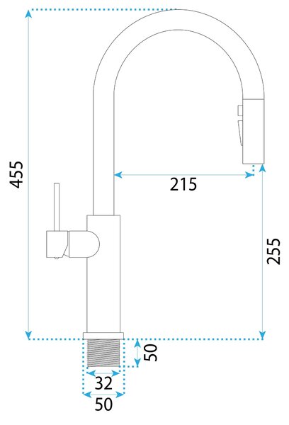 Kitchen faucet Rea Master Brush Gold