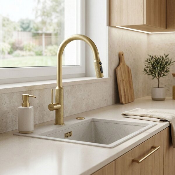 Kitchen faucet Rea Master Brush Gold