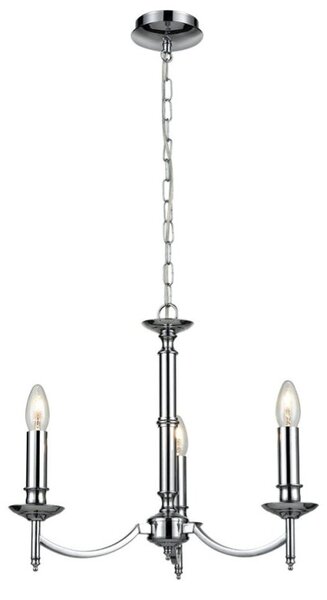 Franklite Petrushka 3 Light Ceiling Chandelier In Chrome Finish FL2090/3