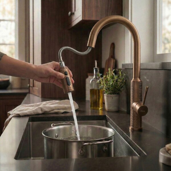Kitchen faucet Rea Master Brush Copper