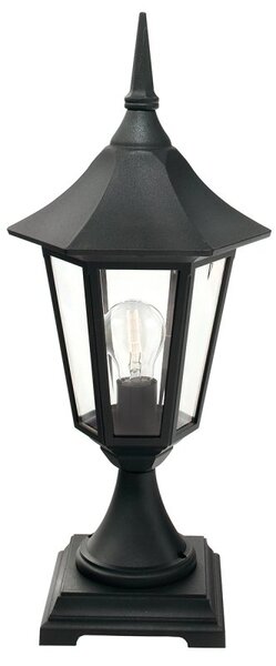 Norlys V3 BLACK Valencia Exterior Pedestal Lantern, IP54