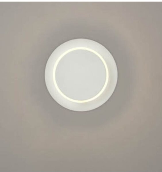 Minimal White Circular Dimmable LED Wall Light W120
