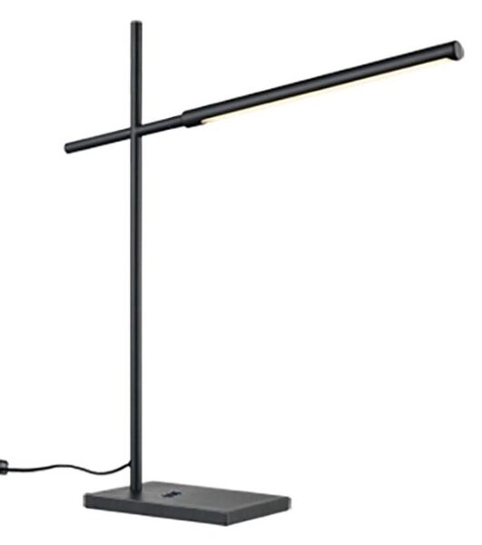 Leo Table Desk Lamp In Matt Black Finish With USB Port T605