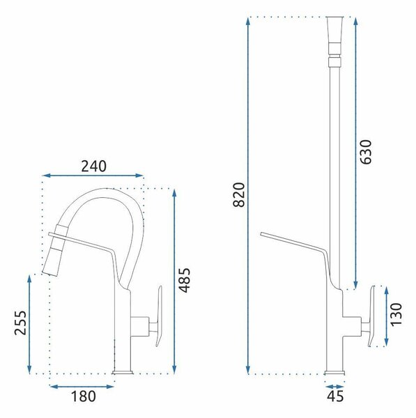 Kitchen faucet Castor Copper Brush