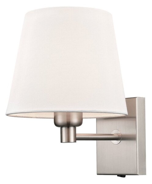 Rosie Wall Light In Satin Nickel Finish With Shade W501/1174